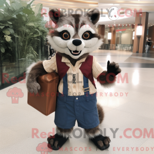Raccoon mascot costume...