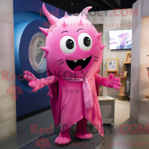Pink Ray mascottekostuum...