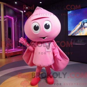 Pink Ray maskot kostume...