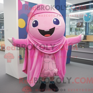 Pink Ray maskot kostume...