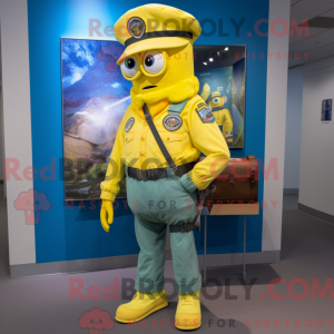 Yellow Marine Recon mascot...