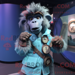 Sky Blue Baboon mascotte...