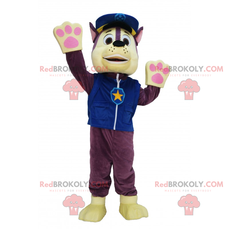 Mascote lobo vestido de policial - Redbrokoly.com Mascote lobo vestido de policial - Redbrokoly.com