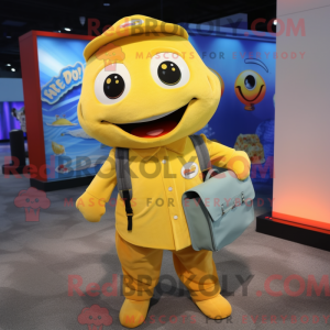 Yellow Cod mascot costume...