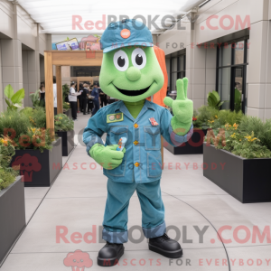 Peach Green Beret maskot...