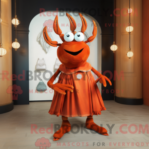 Rust Crab mascot costume...