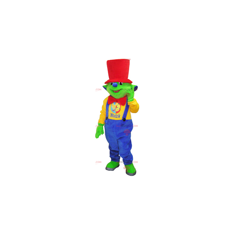 Liten ogre maskot med rød hatt - Redbrokoly.com