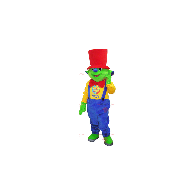 Mascotte de petit ogre avec chapeau rouge - Redbrokoly.com