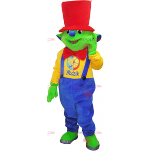 Liten ogre maskot med rød hatt - Redbrokoly.com