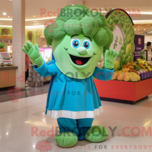 Cyan Broccoli maskot...