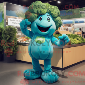 Cyan Broccoli maskot...