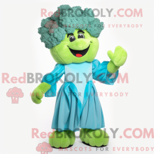 Cyan Broccoli mask drakt...