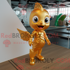 Gold Goldfish maskot...