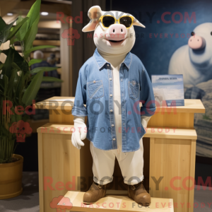 Cream Sow maskotdraktfigur...