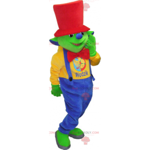 Lille ogre maskot med rød hat - Redbrokoly.com