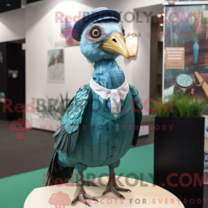 Teal Guinea Fowl mascot...