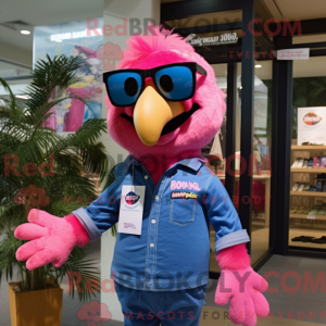 Rosa Macaw-maskotdraktfigur...