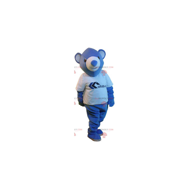Lille blå bjørnemaskot - Redbrokoly.com