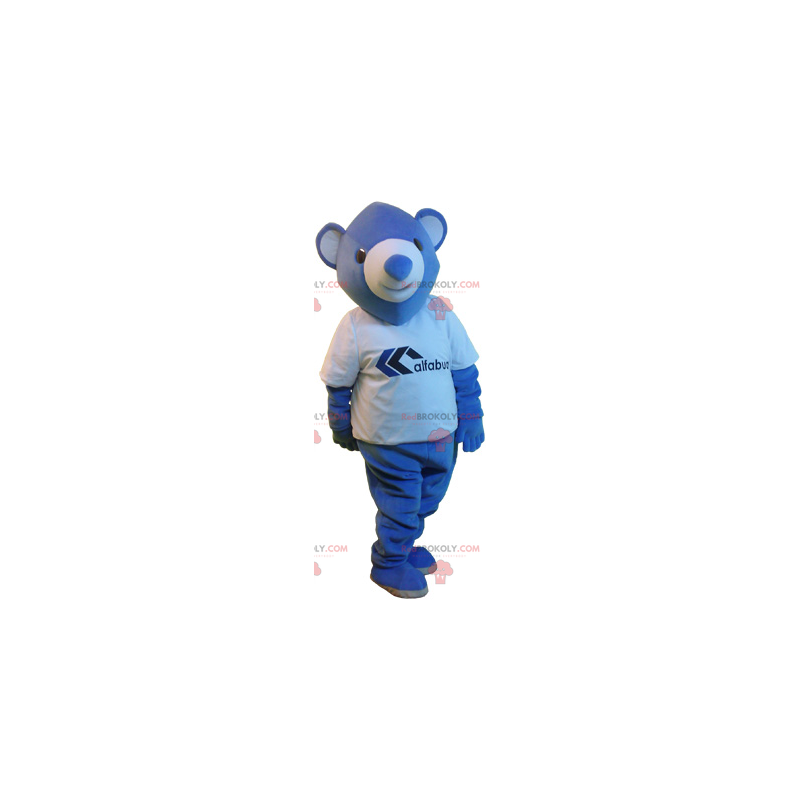 Mascotte de petit ours bleu - Redbrokoly.com Mascotte de petit ours bleu - Redbrokoly.com