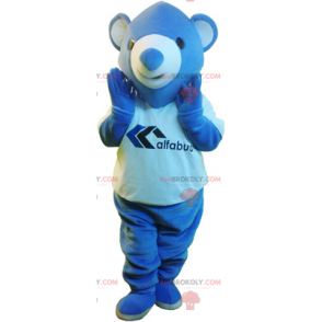 Kleines blaues Bärenmaskottchen - Redbrokoly.com