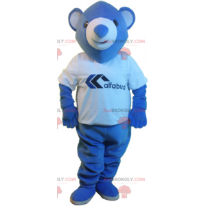 Malý modrý medvěd maskot - Redbrokoly.com