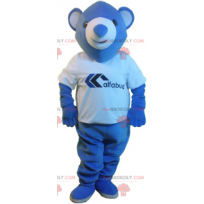Kleines blaues Bärenmaskottchen - Redbrokoly.com