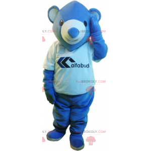 Mascote ursinho azul - Redbrokoly.com