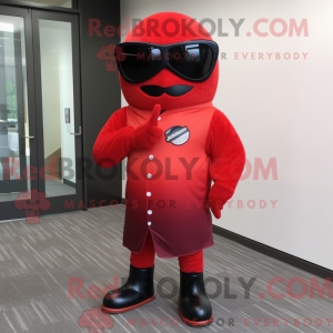 Red Alliance mascot costume...