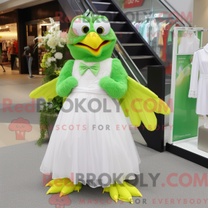 Lime Green Eagle mascotte...
