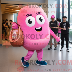 Pink Bagels maskot kostume...
