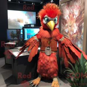 Red Harpy maskotdraktfigur...