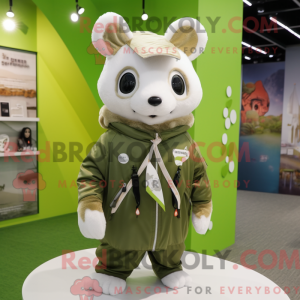 Olive Ermine mascot costume...