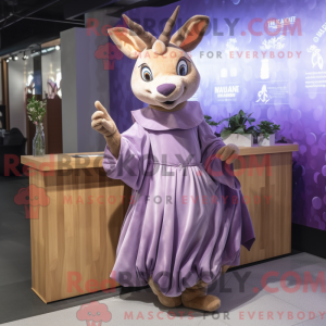 Lavendel Hjort maskot drakt...