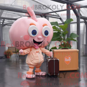 Peach Cupid mascot costume...
