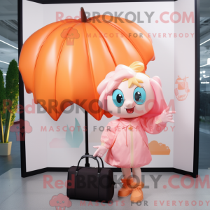 Peach Cupid mascot costume...