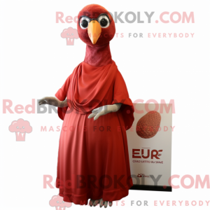 Red Quail maskotdraktfigur...