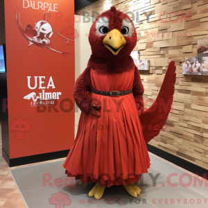 Red Quail maskot kostume...