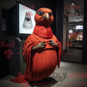 Red Quail maskotdraktfigur...