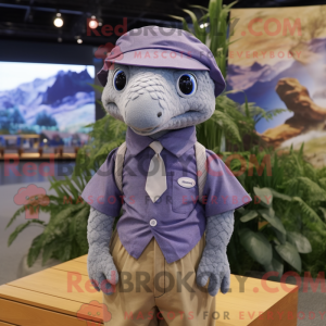 Lavendel Pangolin maskot...
