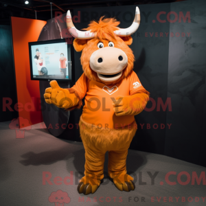 Oranje Yak-mascottekostuum...