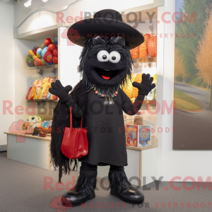 Sort gulasch maskot kostume...