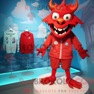 Red Gargoyle mascot costume...
