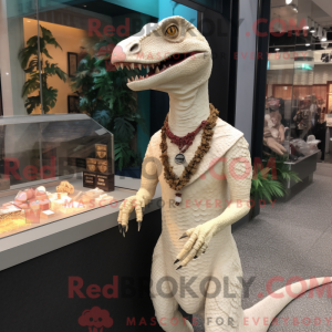 Krem Velociraptor maskot...