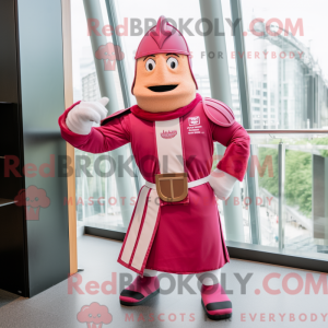 Roze mascottekostuum van de...