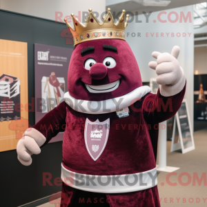 Maroon King maskot kostume...