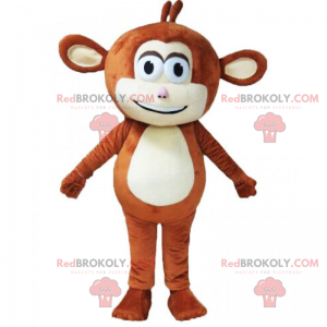 Malý hnědý opice maskot - Redbrokoly.com