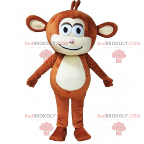 Mascote macaquinho marrom - Redbrokoly.com