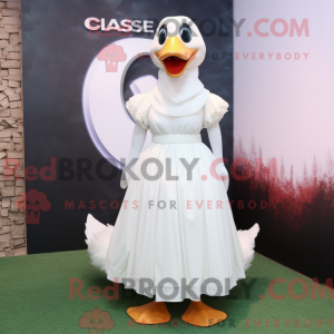 Hvid gæs maskot kostume...