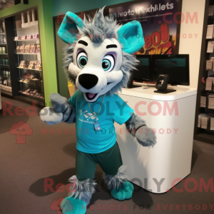 Turquoise Hyena mascot...