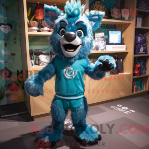 Turquoise Hyena mascot...